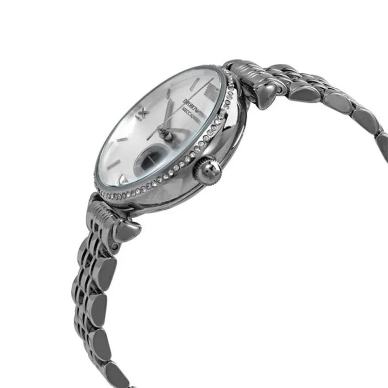 Emporio Armani Crystal Silver Dial Automatic Ladies Watch- AR60022